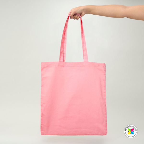 Bolsa de algodón rosado 42x38cm