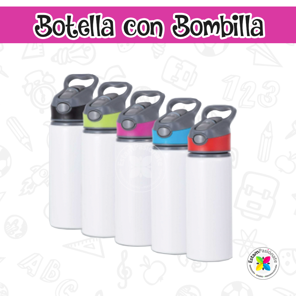 Botella escolar personalizada de Aluminio 650ml – Estampasiónate