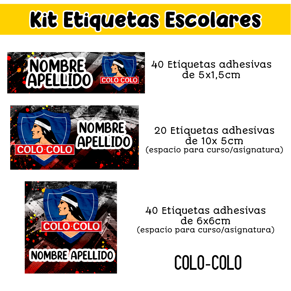 Colo Sticker Kit de Stickers Escolares - Colección 5 – Estampasiónate