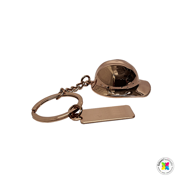 Llavero Casco Minero Encobrizado Personalizado