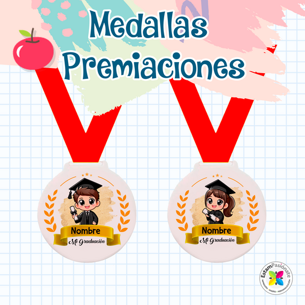 Medallas Personalizadas para Premiación Escolar 2