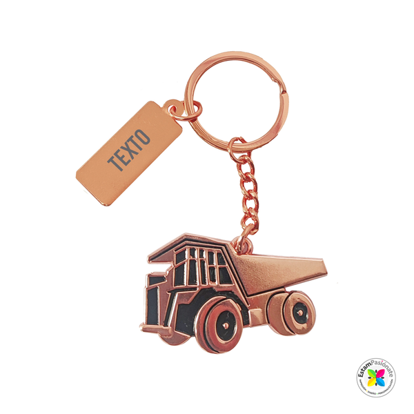 Llavero Camión Minero encobrizado personalizado